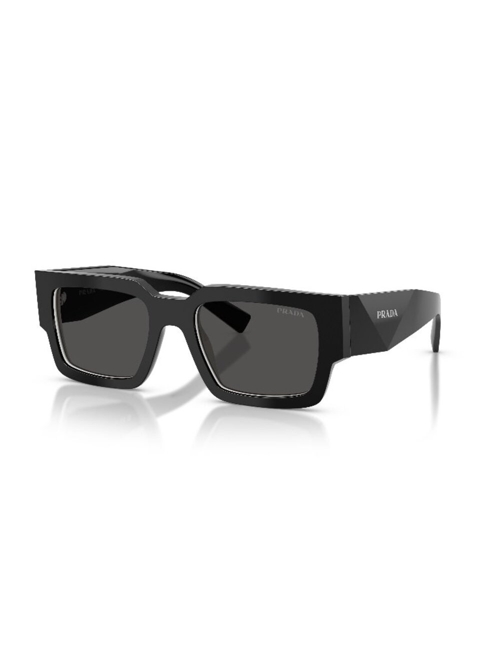 New Prada Men's Sunglasses Grey Lens Acetate Frame PR B17S 16K08Z 54